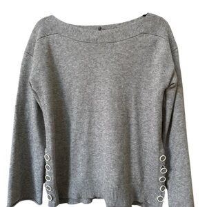 Anthropologie Gray Off-the-Shoulder Sweater